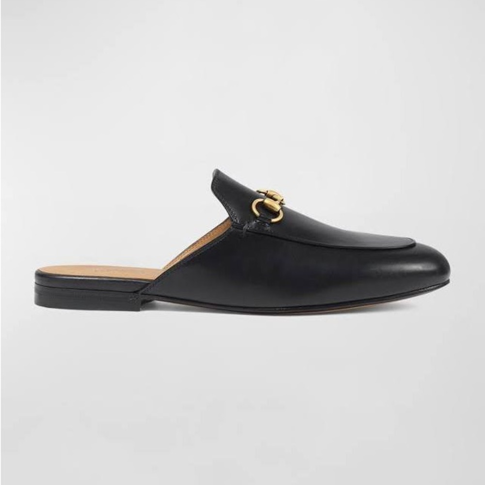 Black authentic Gucci Princetown loafers